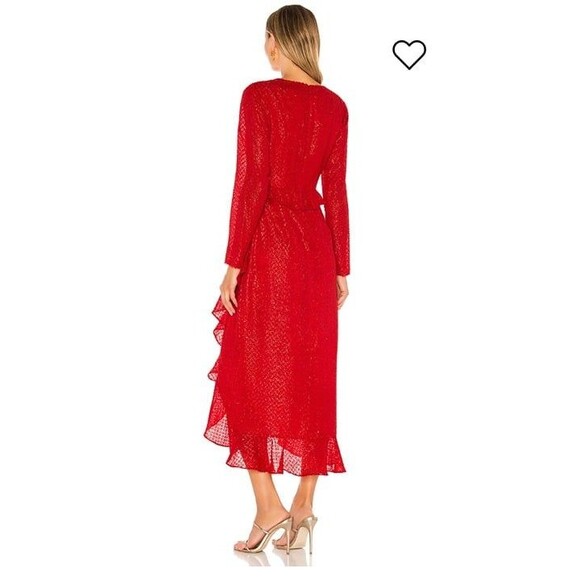 House of Harlow 1960 x REVOLVE Justina Maxi Dress Red Medium NWT Holiday Party - Picture 3 of 12